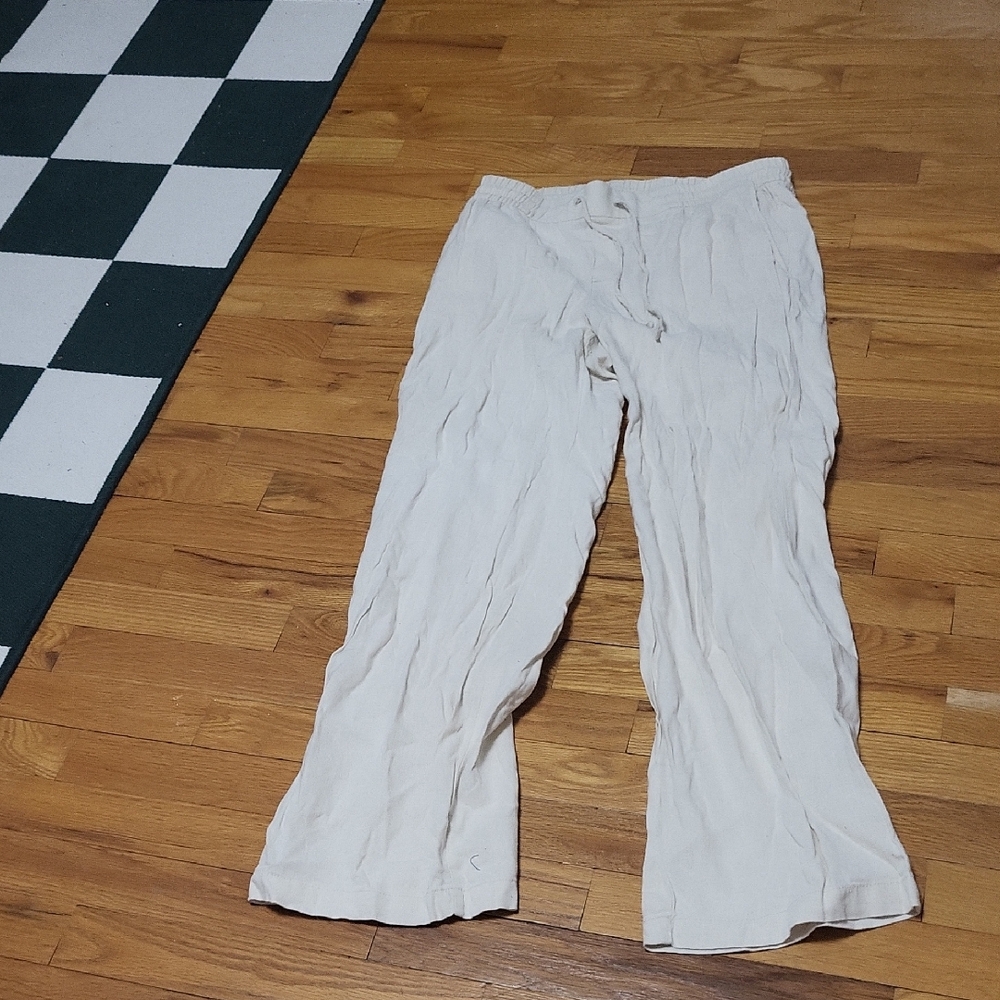 Old Navy Light Beige Wide Leg Pants